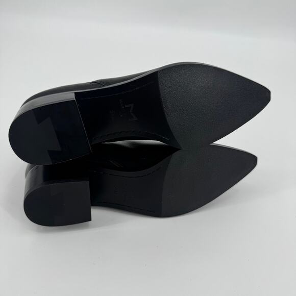 NWOB Marc Fisher Womens Yale Pointed Toe Chelsea Boots Faux Leather Black US 5.5 - Picture 9 of 10